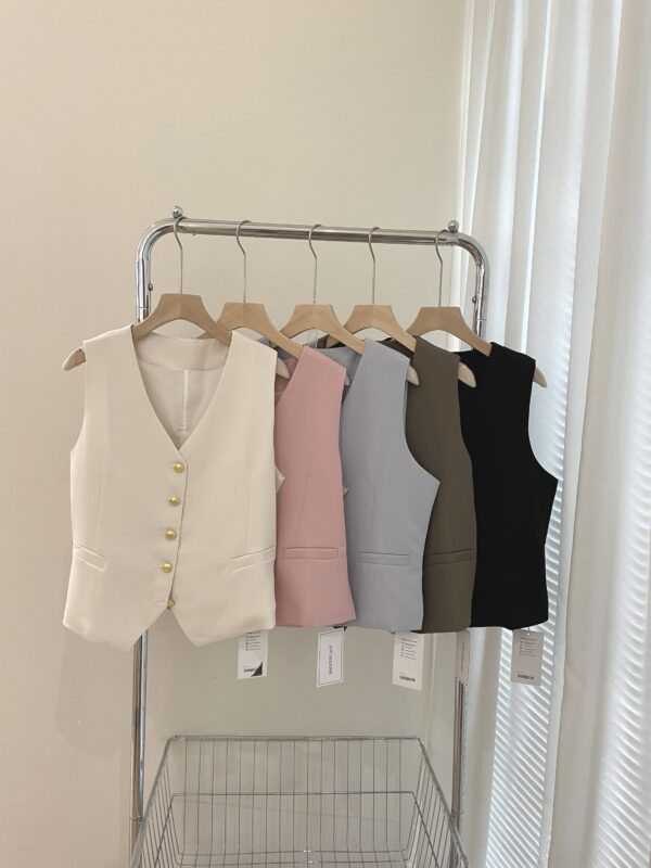 Kiana Gold Button Vest - Image 7