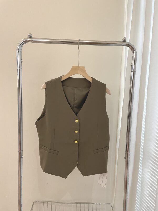 Kiana Gold Button Vest - Image 11