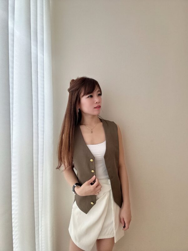 Kiana Gold Button Vest - Image 2