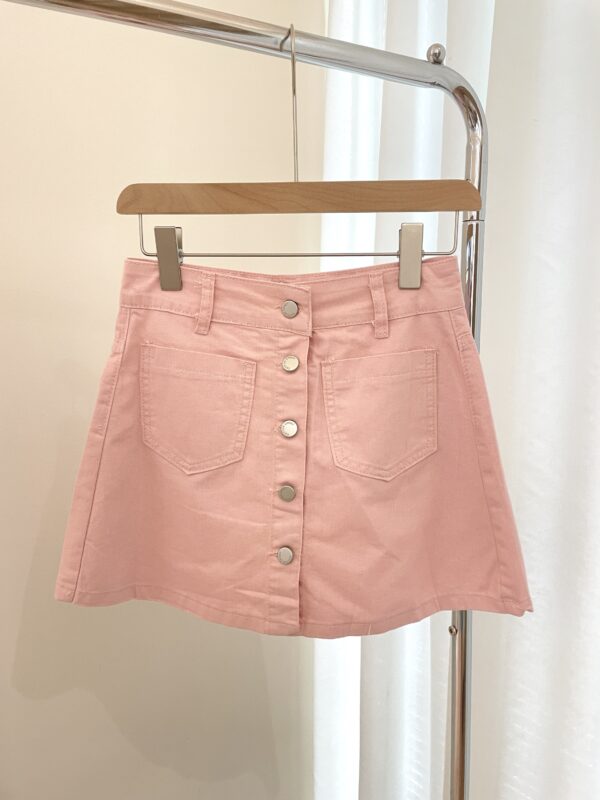 Candy Pink Denim Skort