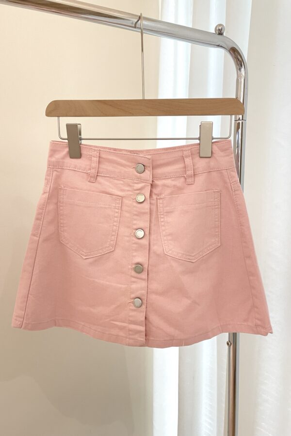 Candy Pink Denim Skort